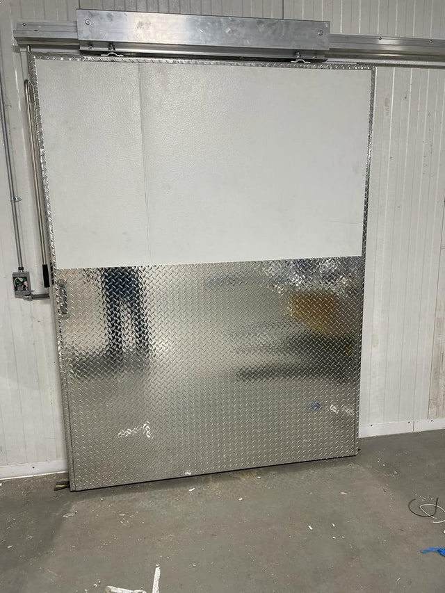 Walk-In Cooler Sliding Door 10' x 10' — Prehung with Jamb Sandwich Frame and Header