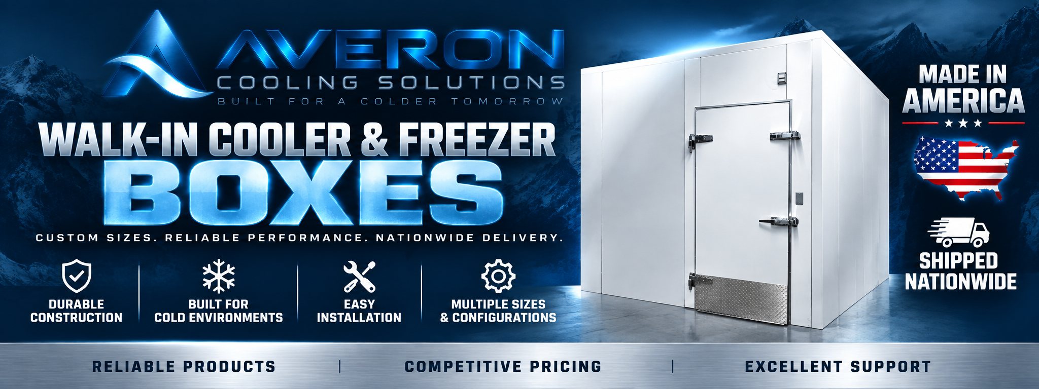 Averon walk-in cooler and freezer boxes